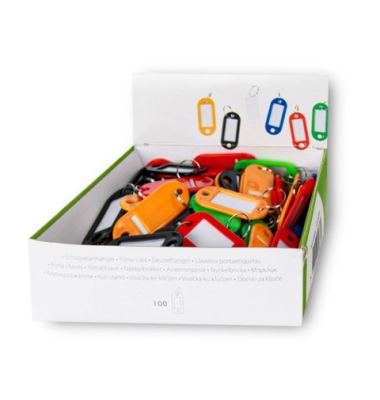 Schl&uuml;sselanh&auml;nger 100ST &Oslash;15mm sortiert