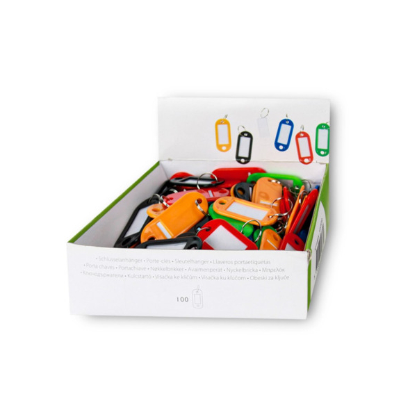 Q-connect Schlüsselanhänger 100ST Ø15mm sortiert 5705831108691 Q-connect