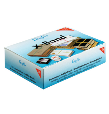 Gummib&auml;nder 50907, X-Band, 100x11mm, farbig sortiert
