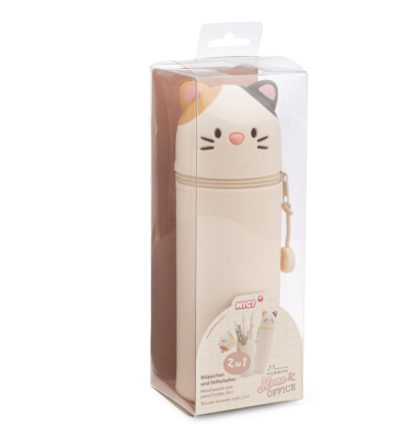 M&auml;ppchen u. Stiftehalter Katze Angy 2in1