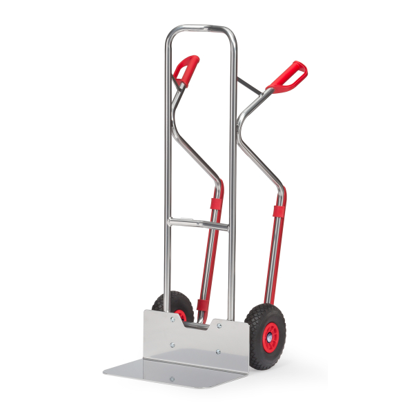 4017976295015 - Alukarre Höhe 1300mm Schaufel 300x480mm mit Kunststoff-Gleitkufen und Polyurethanbereifung - Fetra