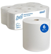 Rollenhandt&uuml;cher Professional 6667, Innenabrollung, Au&szlig;enabrollung, 1-lagig, wei&szlig;, Airflex