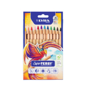 Buntstifte-Set Super Ferby, L3711120, 12-farbig sortiert, dreikant, Packung