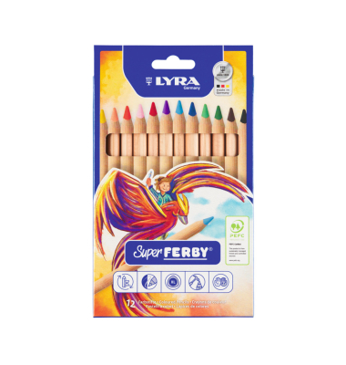 Farbstift, L3711120, 12-farbig sortiert, dreikant, Packung