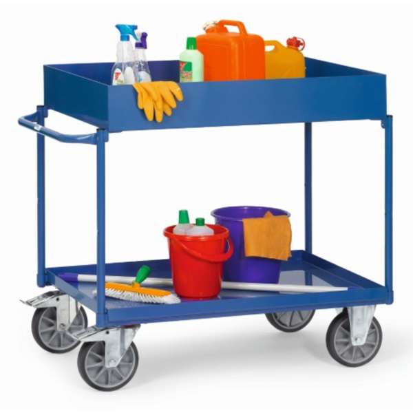 4017976348407 - Fetra Schiebebügel waagerecht 4840 Tischwagen Stahl pulverbeschichtet Traglast (max) 400 kg Brillantblau (RAL 5007)