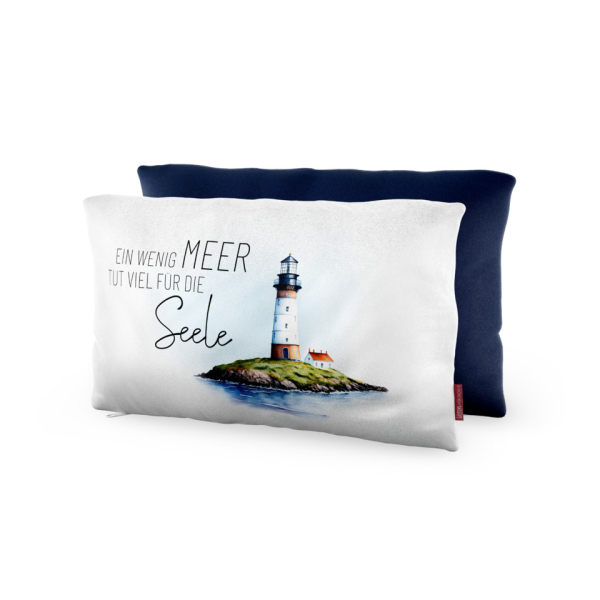 LA VIDA Kissen Grüße vom Meer Leuchtturm 4027268361847 LA VIDA