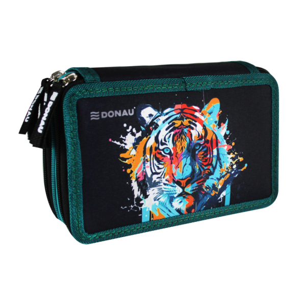 Donau Schüleretui Motiv Tiger 9004546576419 Donau