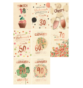 Geburtstagskarte Zahl sortiert