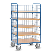 Etagenwagen 5B&ouml;den +Drahtgitter +Wand 1000x700mm