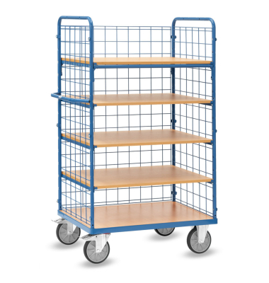 Etagenwagen 5B&ouml;den +Drahtgitter +Wand 1000x700mm