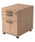 Rollcontainer VAC20/N/N/SG Solid, nussbaum, 3 Schubladen, Holz, melaminharzbeschichtet, abschlie&szlig;bar
