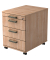 Rollcontainer VAC30/N/N/SG Solid, nussbaum, 4 Schubladen, 3-Schicht Spanplatten, melaminharzbeschichtet, abschlie&szlig;bar
