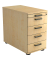 Standcontainer VSC50/3/3/SG Solid, ahorn, 5 Schubladen, 3-Schicht Spanplatten, melaminharzbeschichtet, abschlie&szlig;bar