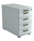 Standcontainer VSC50/5/5/SG Solid, grau, 5 Schubladen, 3-Schicht Spanplatten, melaminharzbeschichtet, abschlie&szlig;bar