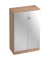 Aktenschrank V6 V6550/N/S/SG, abschlie&szlig;bar, 3 OH, silber/nussbaum, 80x127x42cm (BxHxT)
