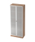 Aktenschrank Savona V6100G/N/S/SG, nein, 5 OH, silber/ransparent/nussbaum, 80x200,4x42cm (BxHxT)