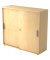 Schiebet&uuml;renschrank V1752/V1753 V1753S/3/3/SG, abschlie&szlig;bar, 3 OH, ahorn, 120x110x40cm (BxHxT)