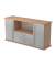 Sideboard 2 T&uuml;.2Sch&uuml;be nussbsilber