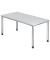 Schreibtisch H-Serie, manuell h&ouml;henverstellbar, 68-76cm (H), 160x80cm (BxT), rechteckig, wei&szlig; / silber