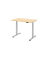 Sitz-Steh-Schreibtisch XDSM, elektrisch h&ouml;henverstellbar, 63-127cm (H), 120x80cm (BxT), rechteckig, ahorn / silber