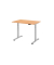 Sitz-Steh-Schreibtisch XDSM, elektrisch h&ouml;henverstellbar, 63-127cm (H), 120x80cm (BxT), rechteckig, buche / silber
