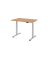Sitz-Steh-Schreibtisch XDSM, elektrisch h&ouml;henverstellbar, 63-127cm (H), 120x80cm (BxT), rechteckig, nussbaum / silber