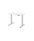 Sitz-Steh-Schreibtisch XDSM, elektrisch h&ouml;henverstellbar, 63-127cm (H), 120x80cm (BxT), rechteckig, wei&szlig; / silber