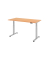 Sitz-Steh-Schreibtisch XDSM, elektrisch h&ouml;henverstellbar, 63-127cm (H), 160x80cm (BxT), rechteckig, buche / silber