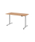 Sitz-Steh-Schreibtisch XDSM, elektrisch h&ouml;henverstellbar, 63-127cm (H), 160x80cm (BxT), rechteckig, nussbaum / silber
