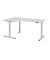 Sitz-Steh-Schreibtisch XDSM, elektrisch h&ouml;henverstellbar, 63-127cm (H), 200x120cm (BxT), L-Form, grau / silber