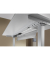 Sitz-Steh-Schreibtisch XDSM, elektrisch h&ouml;henverstellbar, 63-127cm (H), 200x120cm (BxT), L-Form, wei&szlig; / silber