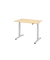 Sitz-Steh-Schreibtisch XMST, elektrisch h&ouml;henverstellbar, 71-120cm (H), 120x80cm (BxT), rechteckig, ahorn / silber