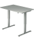 Sitz-Steh-Schreibtisch XMST, elektrisch h&ouml;henverstellbar, 71-120cm (H), 120x80cm (BxT), rechteckig, grau / silber