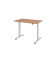 Sitz-Steh-Schreibtisch XMST, elektrisch h&ouml;henverstellbar, 71-120cm (H), 120x80cm (BxT), rechteckig, nussbaum / silber