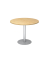 Konferenztisch STF, 74,5cm (H), 100x100cm (BxT), rund, ahorn / silber