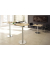 Konferenztisch STF, 74,5cm (H), 100x100cm (BxT), rund, buche / silber