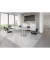 Konferenztisch K-Serie, 75,5cm (H), 280x85-130cm (BxT), 10 Personen, Tonnenform, grau / silber