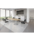 Konferenztisch K-Serie, 75,5cm (H), 280x85-130cm (BxT), 10 Personen, Tonnenform, eiche / silber