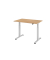 Sitz-Steh-Schreibtisch XDSM, elektrisch h&ouml;henverstellbar, 63-127cm (H), 120x80cm (BxT), rechteckig, eiche / silber