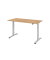 Sitz-Steh-Schreibtisch XMST, elektrisch h&ouml;henverstellbar, 71-120cm (H), 160x80cm (BxT), rechteckig, eiche / silber