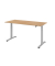 Sitz-Steh-Schreibtisch XMST, elektrisch h&ouml;henverstellbar, 71-120cm (H), 180x80cm (BxT), rechteckig, eiche / silber