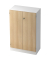 Aktenschrank V6 V6550/W/E/SG, abschlie&szlig;bar, 3 OH, wei&szlig;/eiche, 80x127x42cm (BxHxT)