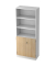 Regalschrank V6 V6770/W/E/SG, abschlie&szlig;bar, 5 OH, eiche/wei&szlig;, 80x200,4x42cm (BxHxT)