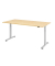 Sitz-Steh-Schreibtisch XMST, elektrisch h&ouml;henverstellbar, 71-120cm (H), 200x100cm (BxT), rechteckig, ahorn / silber