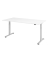 Sitz-Steh-Schreibtisch XMST, elektrisch h&ouml;henverstellbar, 71-120cm (H), 200x100cm (BxT), rechteckig, wei&szlig; / silber