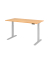 Sitz-Steh-Schreibtisch XMKA, elektrisch h&ouml;henverstellbar, 70-120cm (H), 160x80cm (BxT), rechteckig, buche / silber