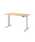 Sitz-Steh-Schreibtisch XMKA, elektrisch h&ouml;henverstellbar, 70-120cm (H), 160x80cm (BxT), rechteckig, eiche / silber