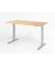 Sitz-Steh-Schreibtisch XMKA, elektrisch h&ouml;henverstellbar, 70-120cm (H), 160x80cm (BxT), rechteckig, eiche / silber