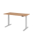 Sitz-Steh-Schreibtisch XMKA, elektrisch h&ouml;henverstellbar, 70-120cm (H), 160x80cm (BxT), rechteckig, nussbaum / silber