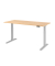 Sitz-Steh-Schreibtisch XMKA, elektrisch h&ouml;henverstellbar, 70-120cm (H), 180x80cm (BxT), rechteckig, eiche / silber